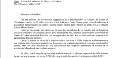 Avenir de La Gazette de Thiers et d'Ambert
