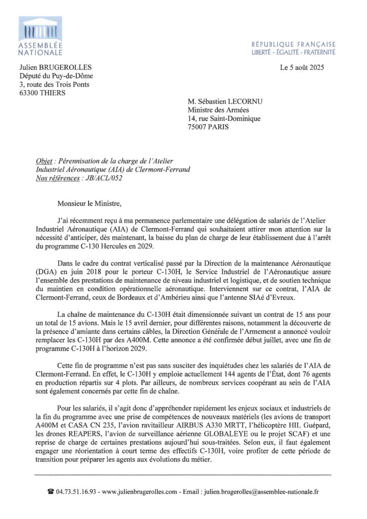 Courrier Lecornu AIA