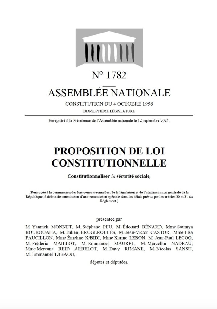 Constitutionnaliser la sécurité sociale